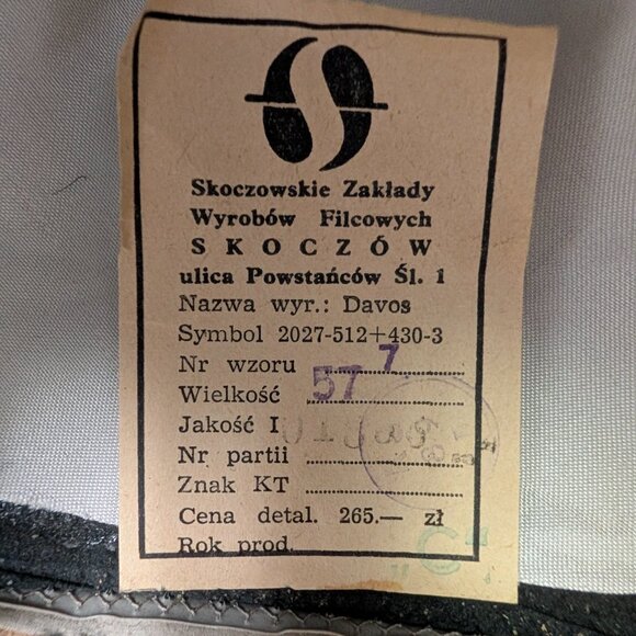 Lightly Worn Grey PolkaP Davos Fedora - Polish made, size 57 (fits like 56) - Picture 5 of 7